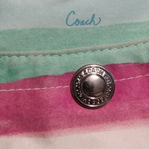 Coach Hampton Watercolor‎ Stripe Small Hobo Bag USED - Picture 4 of 14